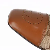 グッチ GGキャンバス キャンバス×レザー ロングブーツ 37 レディース