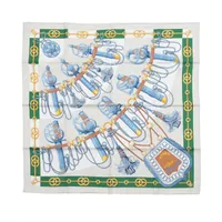 エルメス カレ90 Cliquetis クリケティス スカーフ シルク グレー