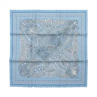 HERMÈS シルクスカーフ マハラニの庭　青紫 エルメス カレ45 Le Jardin de la Maharani マハラニの庭 スカーフ