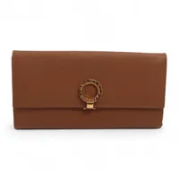 ブルガリ BVLGARI 札入れ ブラウン レザー - 財布 長財布 □未使用