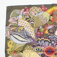 エルメス カレ90 FLEURS DINDIENNES インドの花 スカーフ シルク