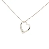 ティファニー オープンハート 1P ルビー ネックレス K18(YG) 4.0g