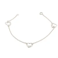 ティファニー トリプルオープンハート ブレスレット 925 2.8g シルバー