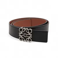 ロエベ アナグラム ベルト 90 GP×レザー ブラック×ブラウン A4207727