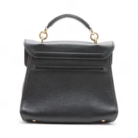 フェラガモ ガンチーニ マーゴット レザー ハンドバッグ ブラック