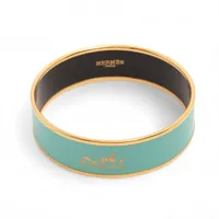 エルメス エマイユ バングル GM GP×エナメル グリーン ソルド品