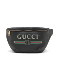 グッチ ロゴプリント レザー ボディバッグ ブラック 493869 A4208364