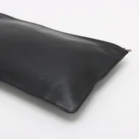クロムハーツ クラッチバッグ レザー ブラック×シルバー FLAT MED