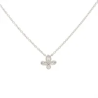 TIFFANY&Co.ティファニー　フルールドリス ダイヤネックレス　Pt950 ティファニー フルールドリス ダイヤ ネックレス Pt950 2.6g A4209277
