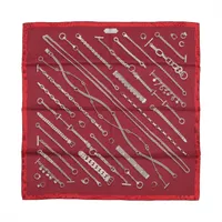 エルメス カレ70 CHAINES＆GOURMETTE スカーフ シルク ボルドー