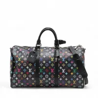 ヴィトン×村上隆 モノグラムマルチカラー キーポル バンドリエール50 M13745 ブラック RFID反応あり