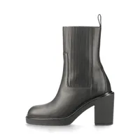 未使用新品☆ロエベサイドゴアブーツ ロエベ チェルシー レザー サイドゴアブーツ 38 レディース ブラック