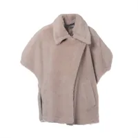 マックスマーラ テディベア ウール×アルパカ ケープ UNICA レディース ベージュ  473610136