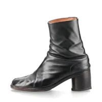 Maison Margiela TABI Leather Short Boots 41 Men's Black 22 There
