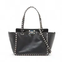 ヴァレンティノガラヴァーニ ロックスタッズ レザー 2WAYハンドバッグ