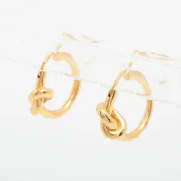 セリーヌ ノット ピアス(両耳用) GP ゴールド A4211301｜中古ブランド