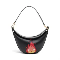 サンダスト　LUNA　レザーショルダーバッグ ロエベ×スタジオジブリ ルナ レザー ショルダーバッグ ブラック