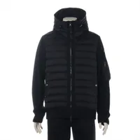 モンクレール ウール×ナイロン MANTELLA 17年 S ポンチョ ダウン MONCLER Mantella ジャガードロゴケープ JACQUARD LOGO CAPE (MONCLER