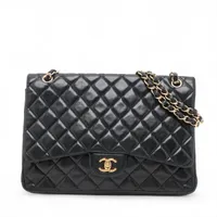 シャネル マトラッセ ラムスキン シングルフラップ ダブルチェーン