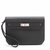 エルメス ケリーデペッシュ25 ヴォーエプソン ブラック シルバー金具 Z:2021年