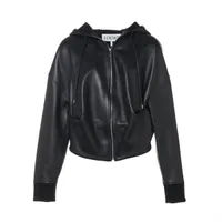 ロエベ ラム レザージャケット 32 レディース ブラック S359Y19LA6 毛