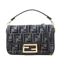 フェンディ ズッカ ミニバケット キャンバスxレザー 2WAYハンドバッグ