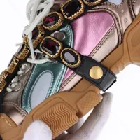 未使用級✨GUCCI フラッシュトレック レザー メッシュ ロゴ スニーカー
