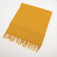 エルメス ロゴ マフラー カシミヤ イエロー A4222914｜中古ブランド品