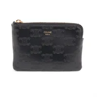 セリーヌ レザー カードケース グレー A3363564｜中古ブランド品