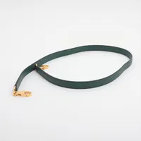エルメス ショルダーストラップ GP×革 グリーン×ゴールド A4223561