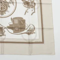 エルメス カレ90 Ex-Libris エクスリブリス スカーフ シルク グレー