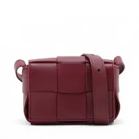 【美品】ボッテガヴェネタ イントレチャート レザー ハンドバッグ ボルドー ボッテガヴェネタ BOTTEGAVENETA イントレチャート ボルドー トート