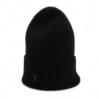 ヴィトン MP3246 ボネ LV アヘッド ニットキャップ カシミヤ ブラック