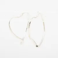 ティファニー オープンハート フープ ピアス M 925 シルバー ティファニー オープンハート フープピアス 925 9.8g シルバー