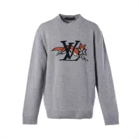ヴィトン 26SS ウール×ナイロン×カシミヤ ニット XXL メンズ グレー