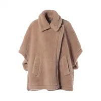 マックスマーラ テディベア アルパカ×カシミヤ×シルク ケープ UNICA レディース ベージュ  23473620336 ポンチョ