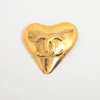 シャネル ココマーク ハート 93P ブローチ GP ゴールド A4225936｜中古