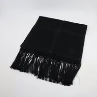 ロエベ アナグラム マフラー カシミヤ ブラック A4226279｜中古