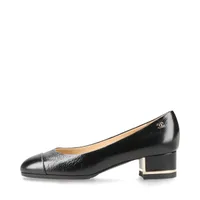 シャネル ココマーク デニム×レザー パンプス 38C レディース グレー