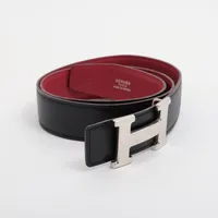 ボッテガヴェネタ ホースビット ベルト レザー ブラック 2連ベルト