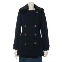 バーバリーブルーレーベル ウール×アンゴラ コート 38 レディース