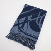 エルメス クリッククラック マフラー カシミヤ ネイビー A4226990