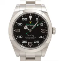 ロレックス エアキング 116900 SS SS AT ブラック文字盤