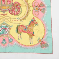 エルメス カレ90 PAPEROLES パプロール 馬車と貴族 スカーフ シルク