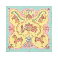 エルメス カレ90 PAPEROLES パプロール 馬車と貴族 スカーフ シルク