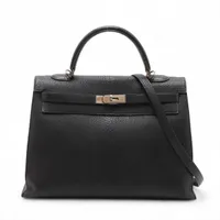 エルメス ケリーラキ40 ボックスカーフ×トワルオフィシエ ブラック