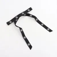 シャネル ココマーク リボン 25B バレッタ GP×ファブリック ブラック