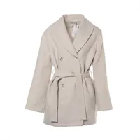 エルメス カシミヤ レザー ジャケット ポンチョ コート シェーヌダングル 秋冬*HERMES*ウール&カシミヤ ポンチョ マントコート ワンサイズ