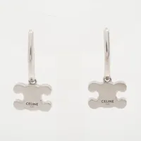 セリーヌ トリオンフ ピアス(両耳用) GP×ラインストーン シルバー