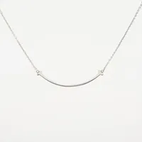 ティファニー Tスマイル ネックレス 925 2.4g シルバー A4230327｜中古